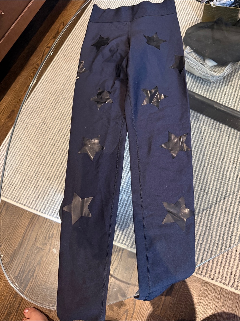 ultracor Navy Leggings with Glossy Star Accents